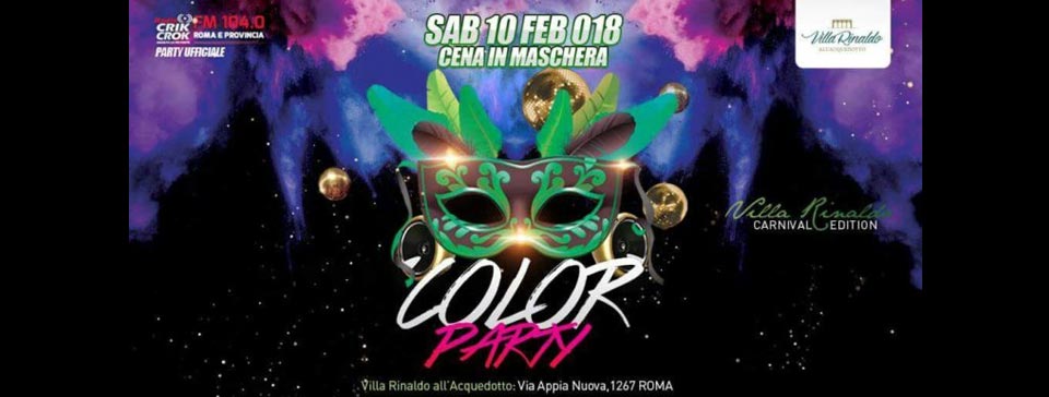 Villa Rinaldo Sabato Carnevale 2018 - sabato 10 febbraio 2018